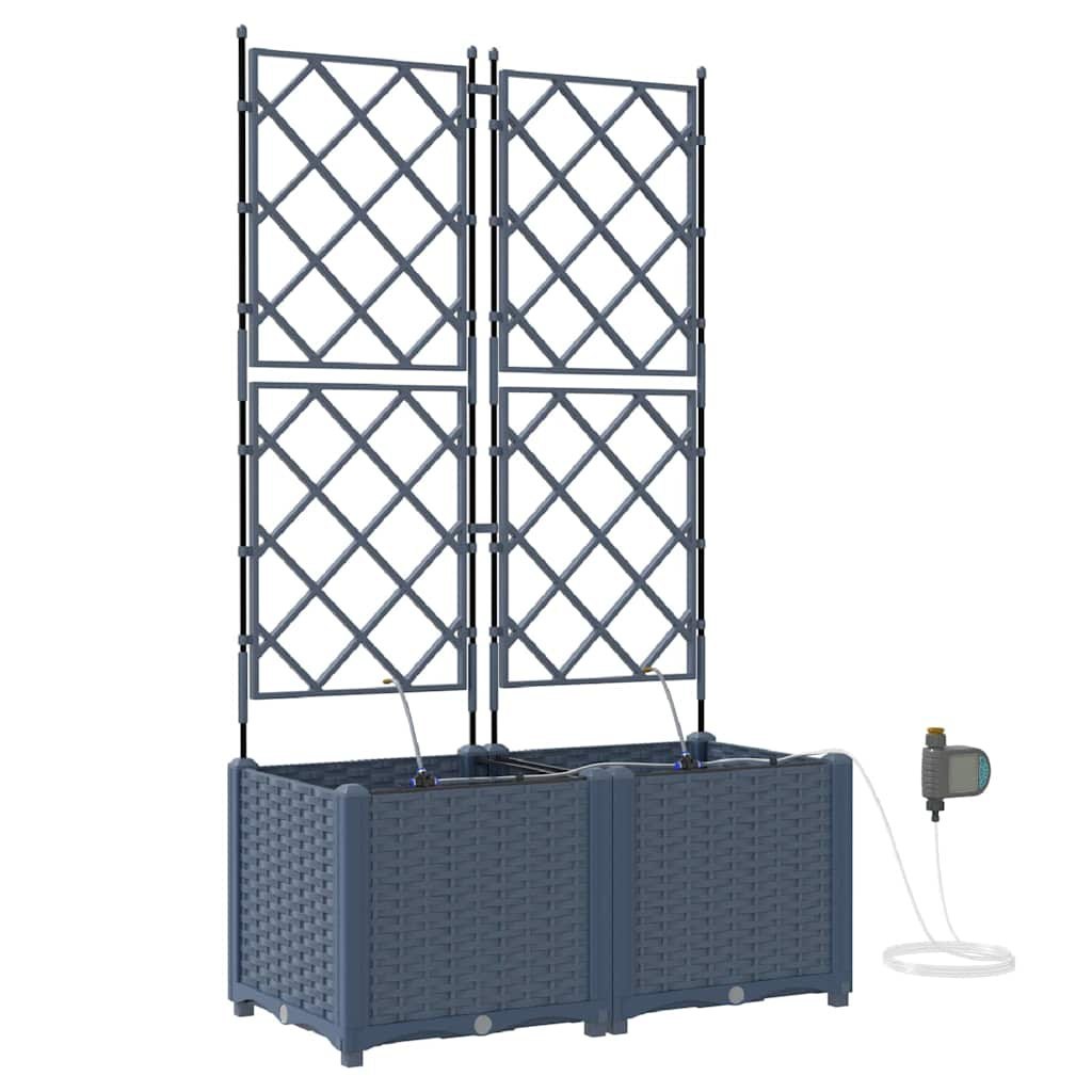 Donice ogrodowe Szary 80 x 40 x 142 cm Stal Lumarko!
