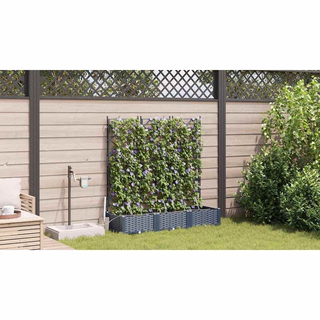 Donice ogrodowe Szary 120 x 40 x 126 cm Stal Lumarko!
