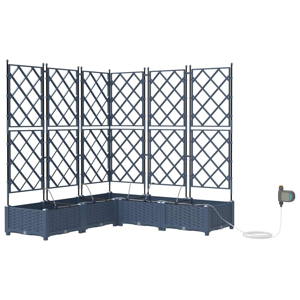 Donice ogrodowe Szary 120 x 120 x 126 cm Stal Lumarko!