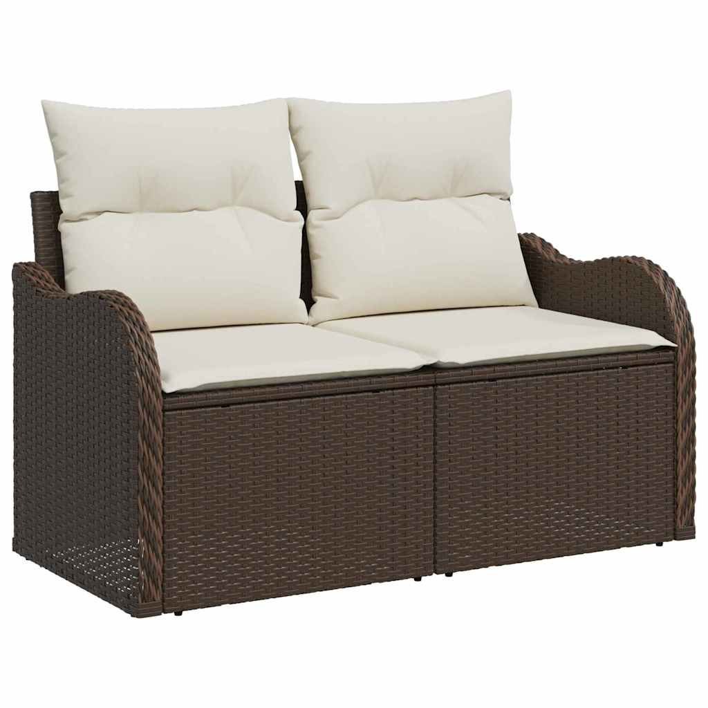 Sofa Ogrodowa z poduszką Brązowy 121 x 62 x 69cm polirattan Lumarko!
