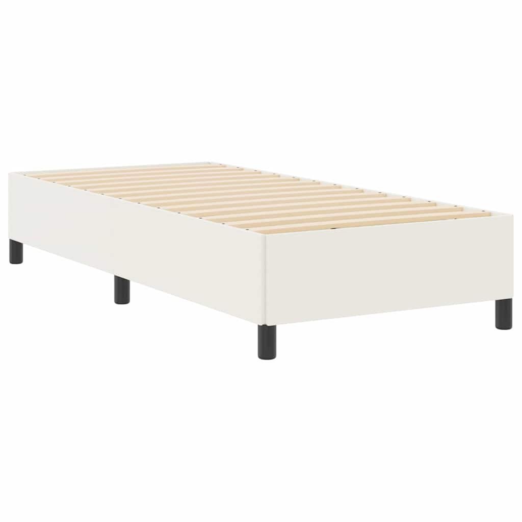 Rama łóżka Kremowa 90x200 cm z tkaniny sztruksowej Lumarko!