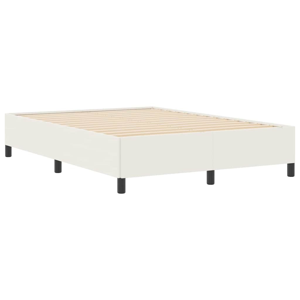 Rama łóżka Kremowa 140x190 cm z materiału corduroy Lumarko!