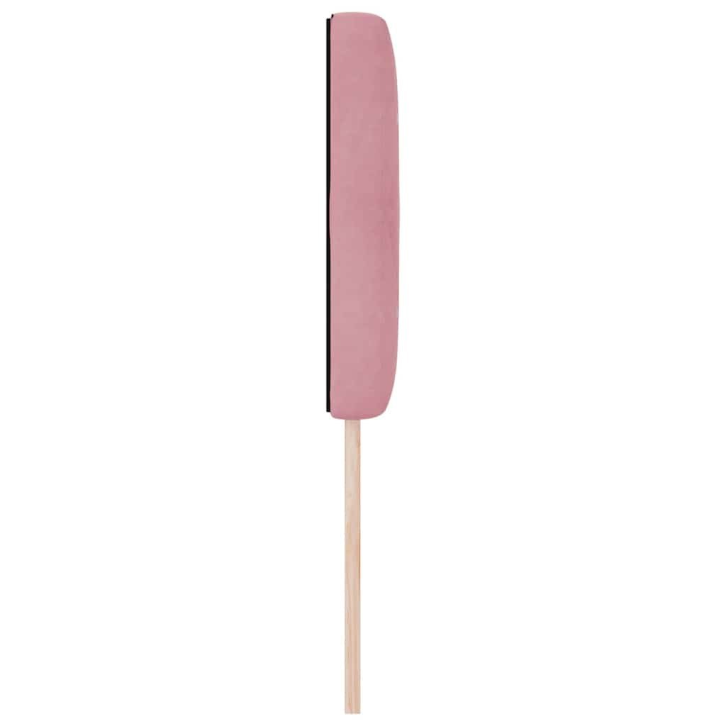 Wezgłowie z kryształowym guzikiem, różowy aksamit, 80 cm Lumarko!