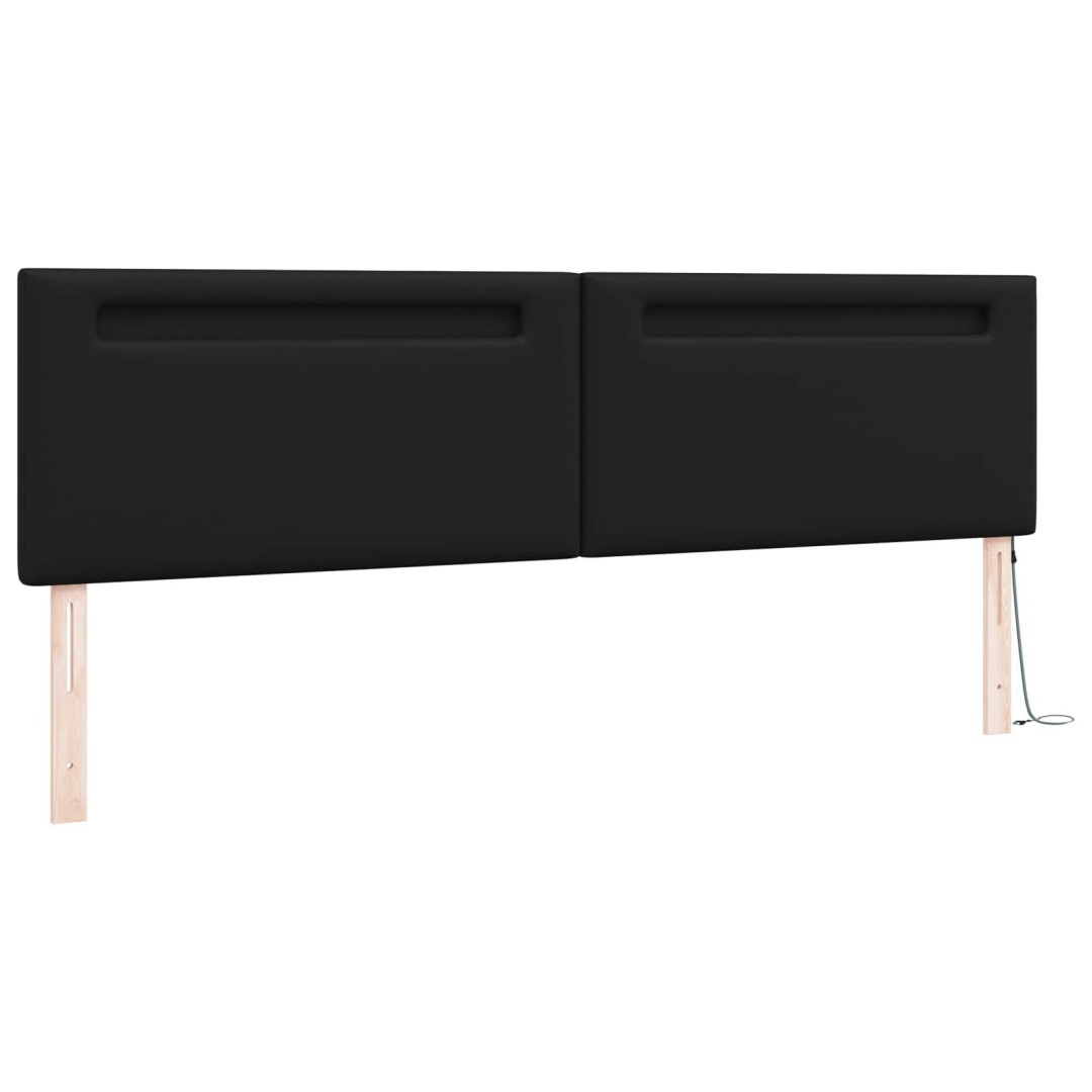 Wezgłowie Gładki Design Czarny 200 cm Eko Skóra Lumarko!