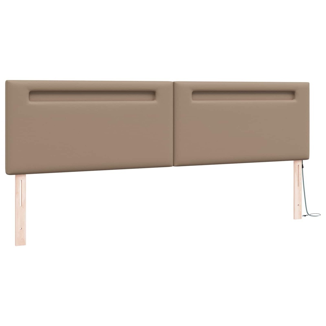Wezgłowie w prostym designie Cappuccino 200 cm z imitacji skóry Lumarko!