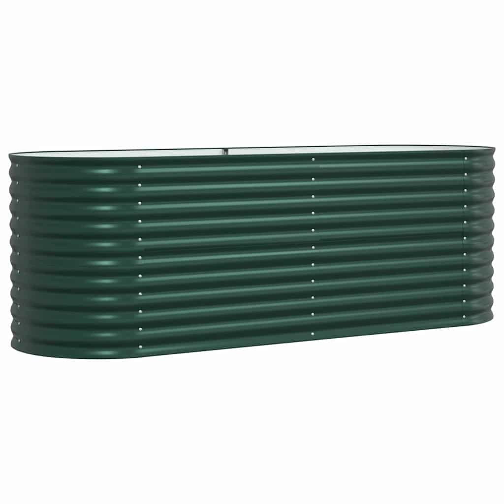 Podniesiona rabata ogrodowa Zielony 240 x 80 x 81 cm Stal Lumarko!