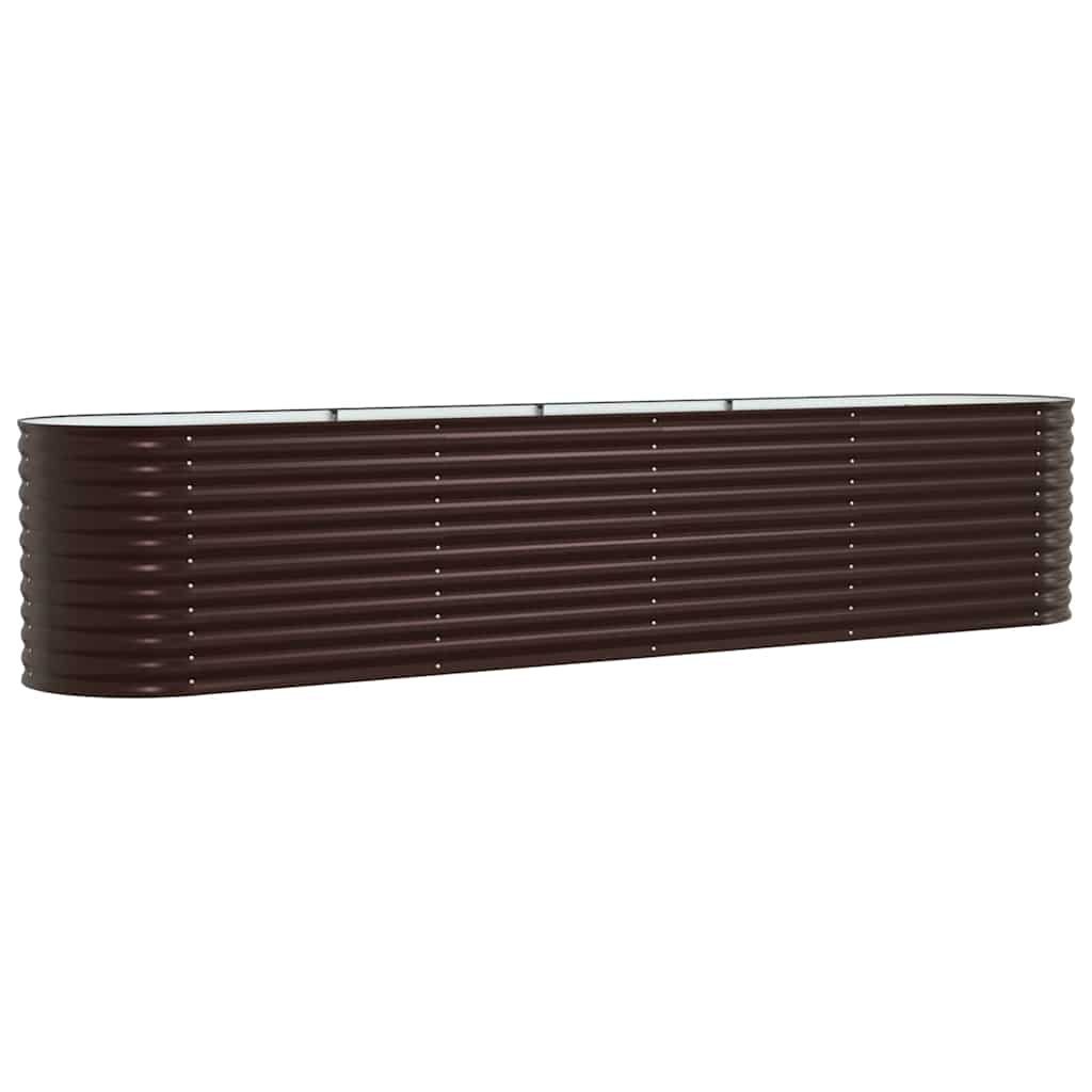 Podniesiona rabata ogrodowa Brązowy 400 x 80 x 81 cm Stal Lumarko!