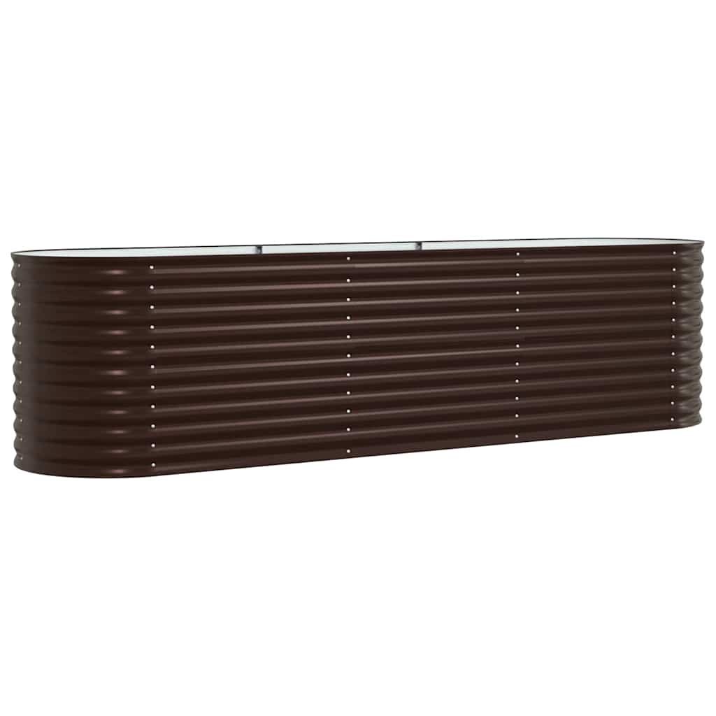 Podniesiona rabata ogrodowa Brązowy 320 x 80 x 81 cm Stal Lumarko!