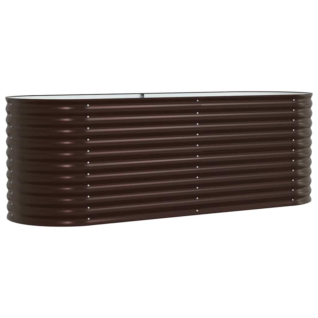 Podniesiona rabata ogrodowa Brązowy 240 x 80 x 81 cm Stal Lumarko!