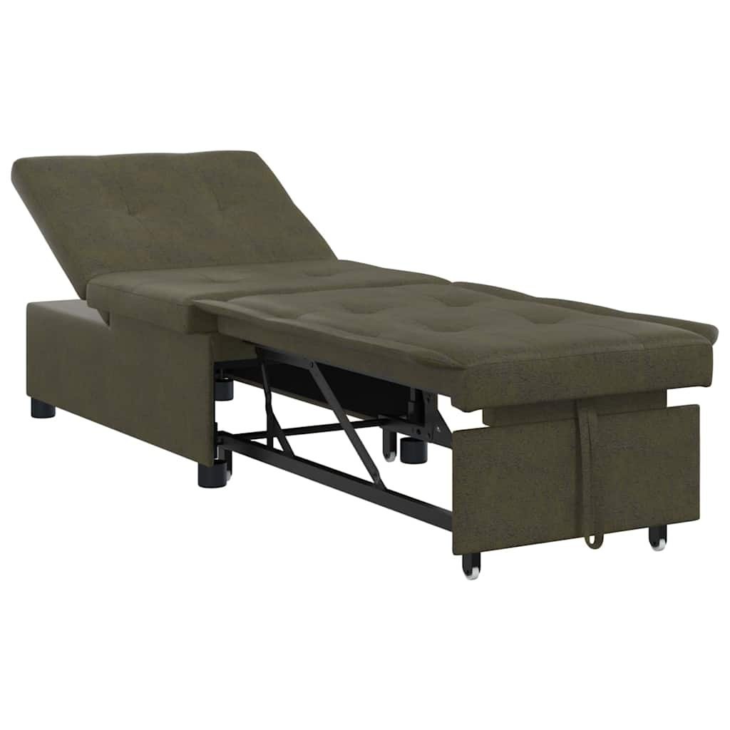 Sofa Bed Ciemnoszary 194 x 67 x 82 cm Tkanina Huahua