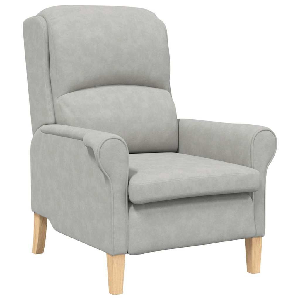 fotel Jasnoszary 76 x 94 x 102 cm Mikrofibra Lumarko!