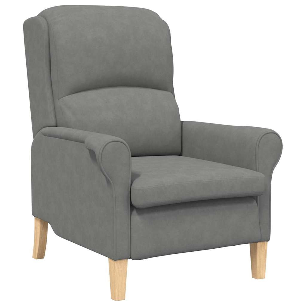 fotel ciemno szary 76 x 94 x 102 cm Mikrofibra Lumarko!