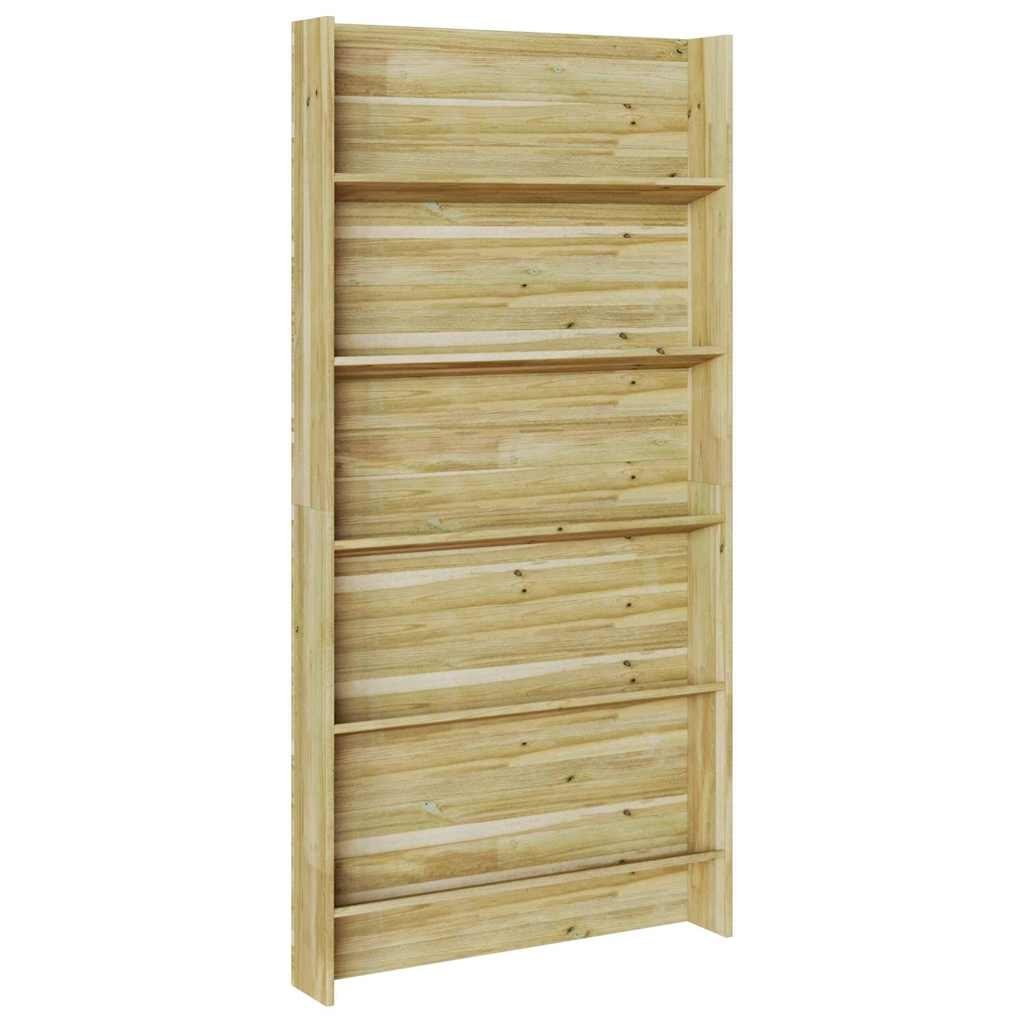 Stojak na rośliny z 5 półkami, wymiary 90x15x180 cm, z impregnowanego drewna sosnowego. Lu
