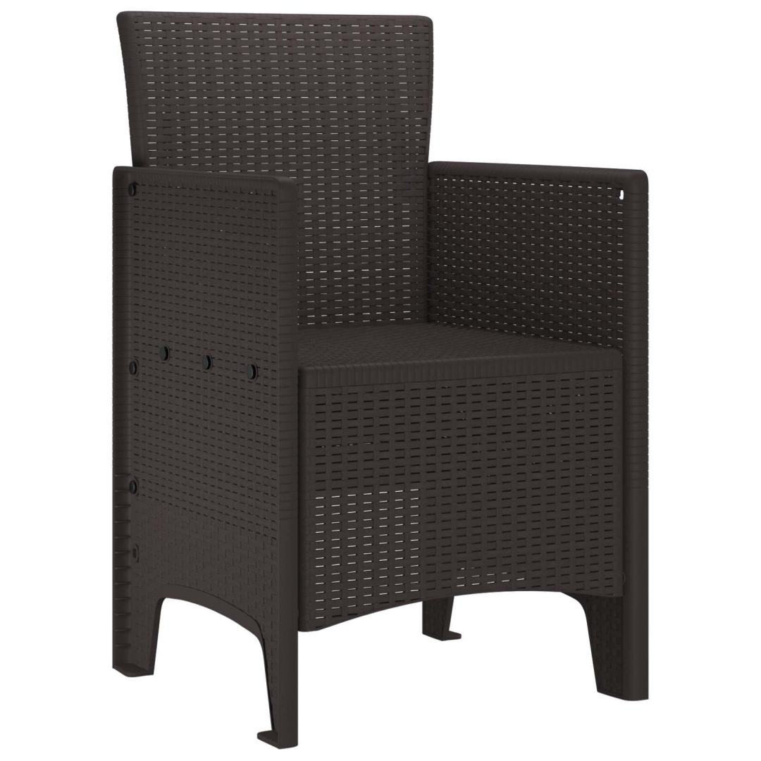 Krzesło Ogrodowe 4 pcs Brązowy 53 x 49 x 85 cm PP Lumarko!