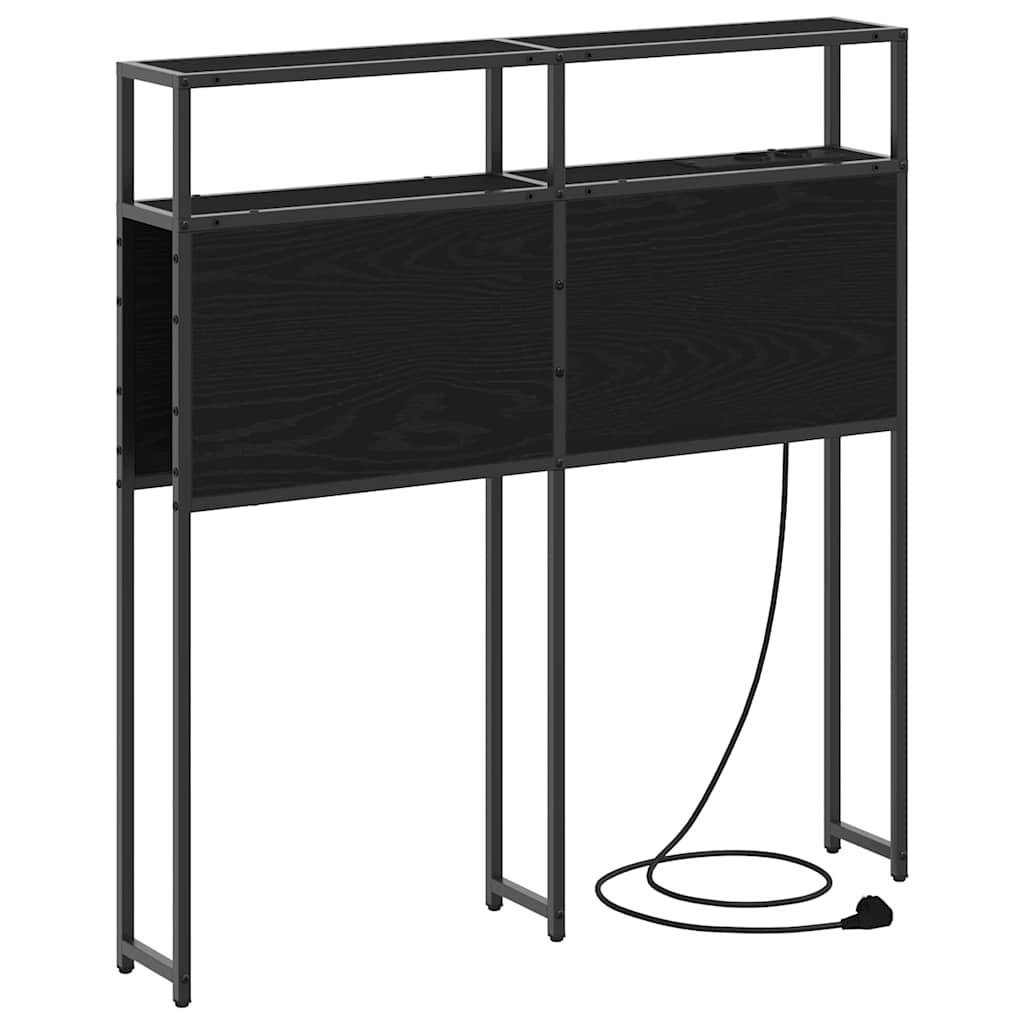 Zagłówek do przechowywania Z zagłówkiem Czarny dąb 80 cm Lumarko!