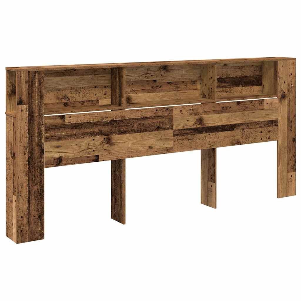 Szafka z zagłówkiem Stare drewno 220x18,5x104,5 cm Lumarko!