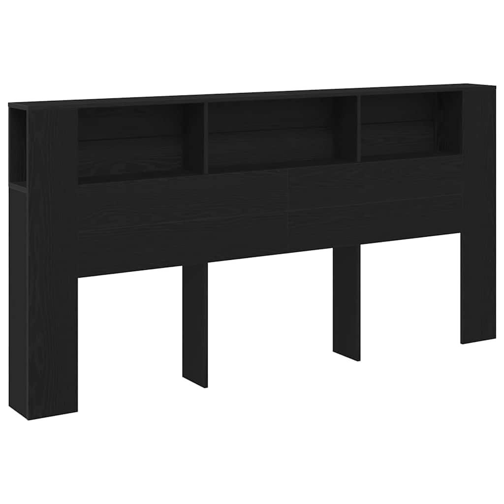 Wezgłowie Szafa Czarny Dąb 200x18,5x104,5 cm Lumarko!