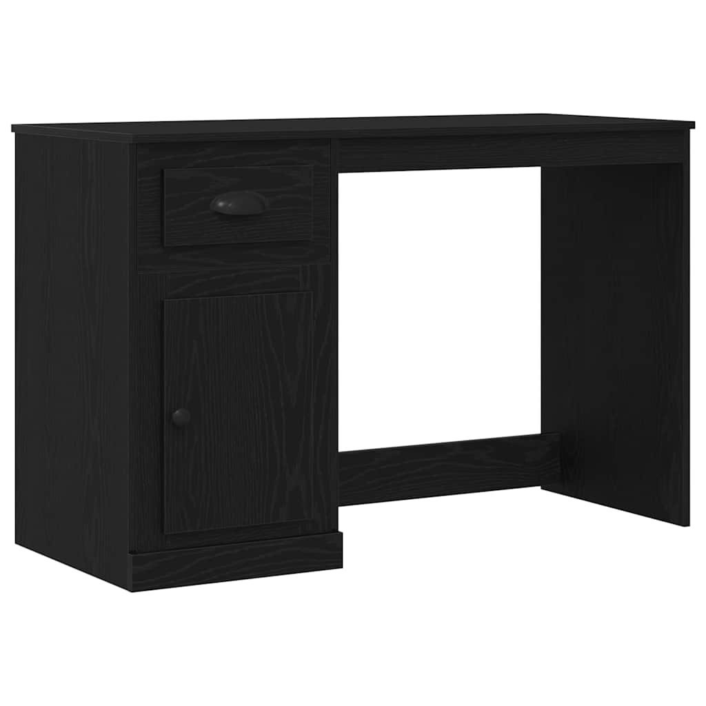 Biurko z przechowalnią Czarny dąb 50x115x75 cm Płyta wiórowa Lumarko!