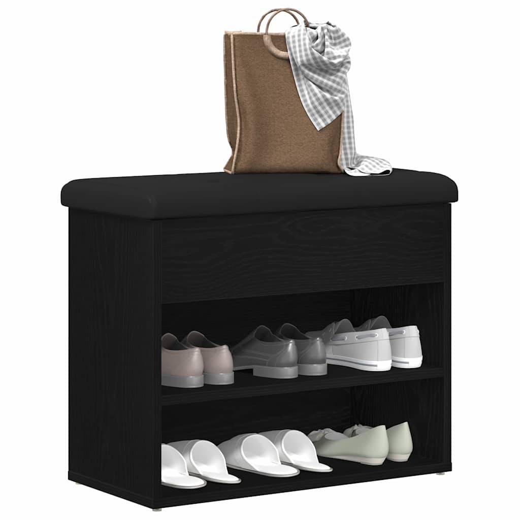 ławeczka magazynowa Czarny Dąb 60x30x48 cm z drewna inżynieryjnego Lumarko!