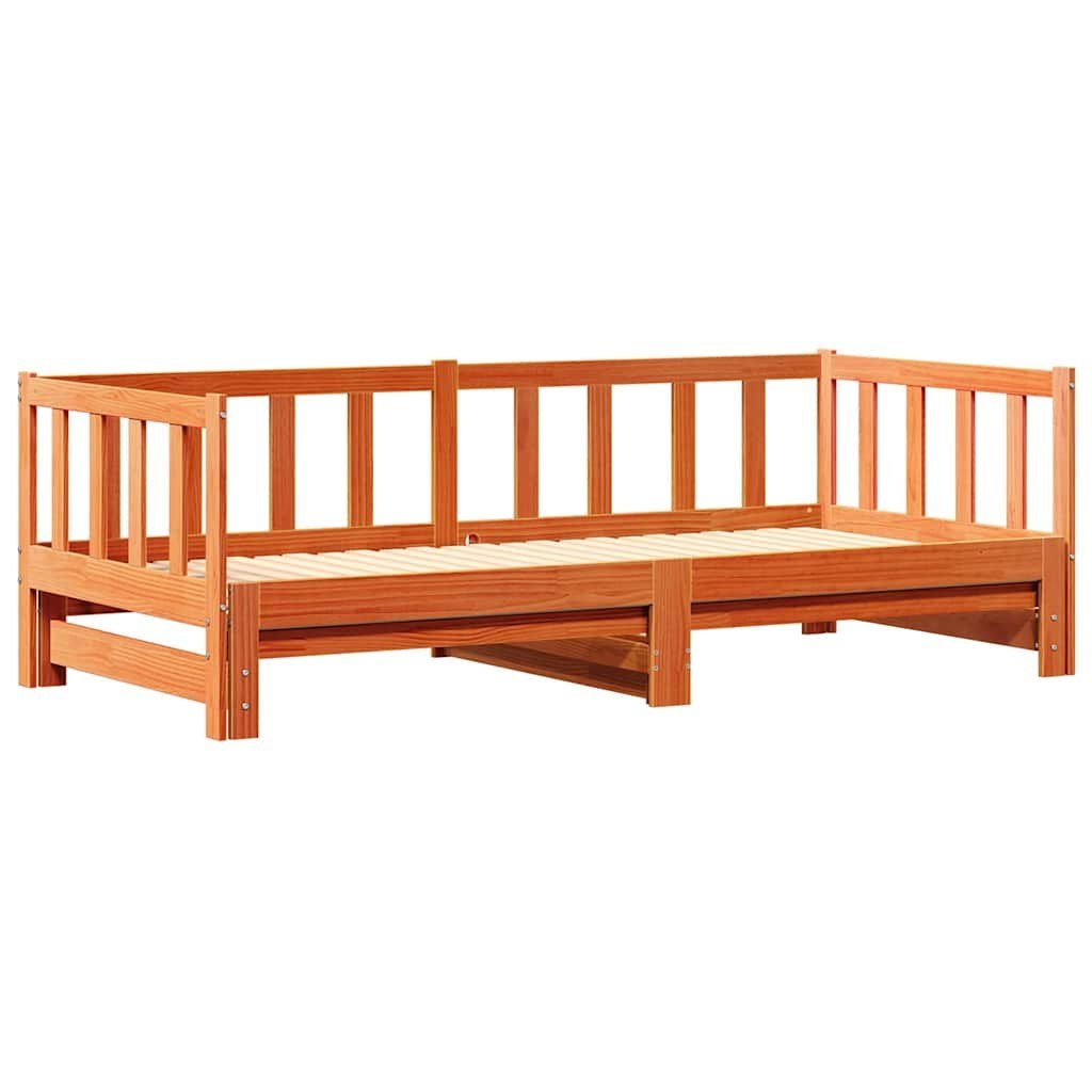 Rozkładana Łóżko Dzień bez Materaca Wax Brown 2x(90x190) cm Lumarko!