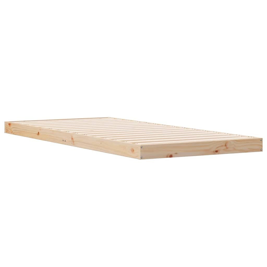 Łoże z ramą Białe 100x220 cm Lite drewno sosnowe Lumarko!