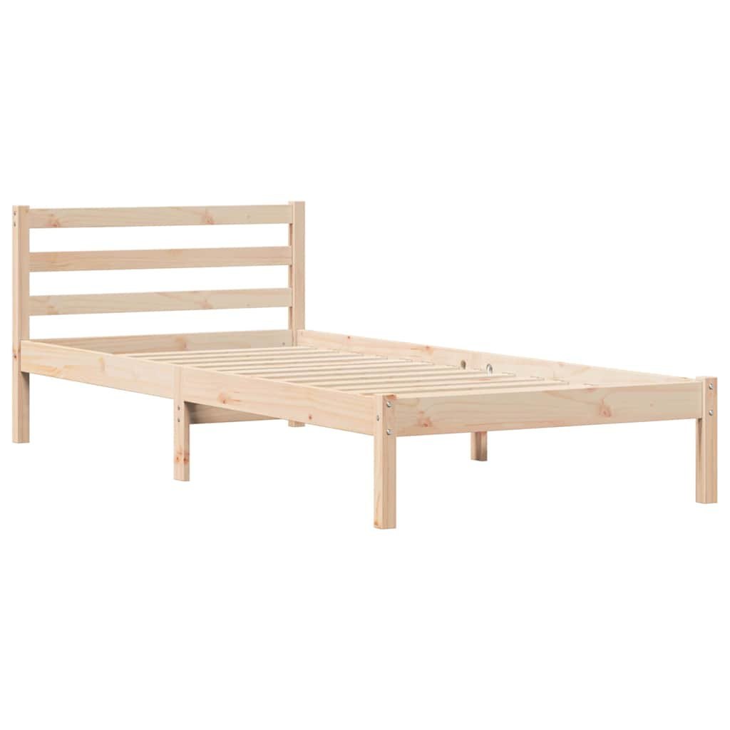 Łóżko z wezgłowiem 90x220 cm Lite drewno sosnowe Lumarko!