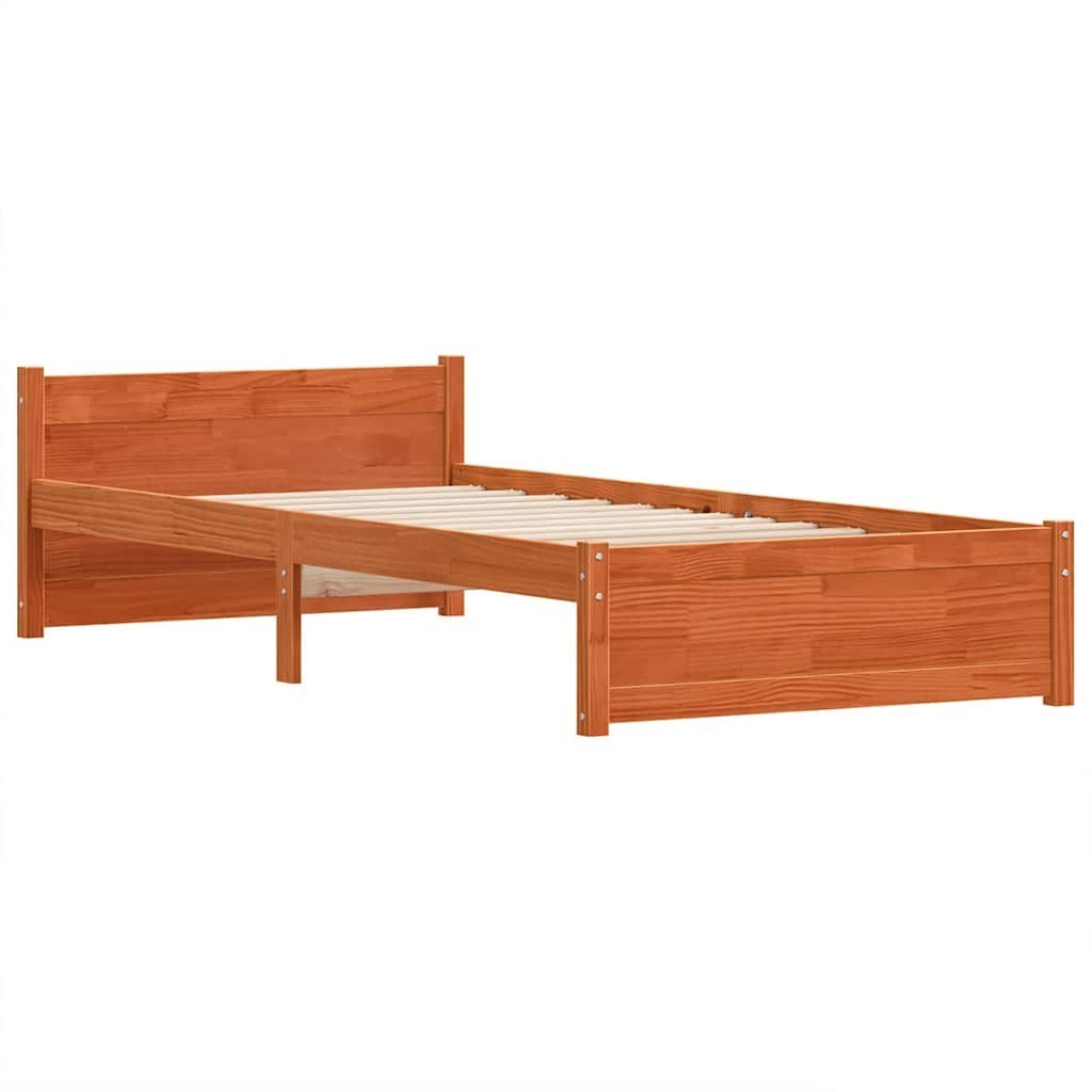 Ramka łóżka Z zagłówkiem Woskowy Brąz 205,5 x 105,5 x 51 cm