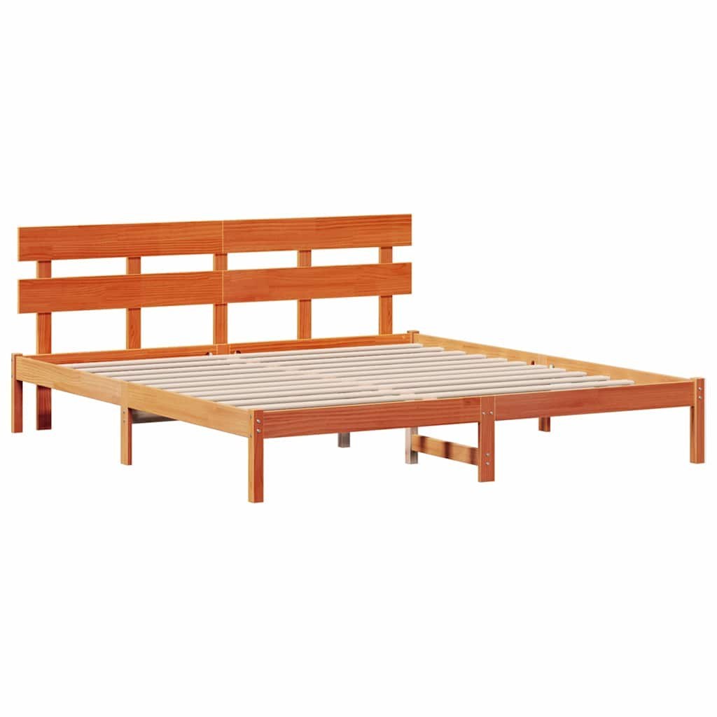 Ramka łóżka Brązowy 180 x 200 cm Lite drewno sosnowe