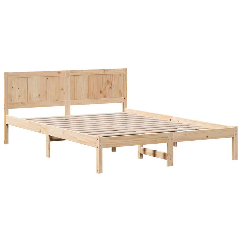 Ramka łóżka Brązowy 150 x 200 cm Lite drewno sosnowe