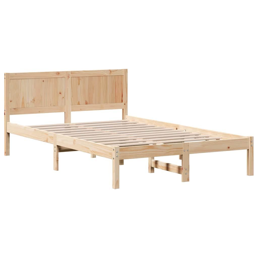 Ramka łóżka Brązowy 140 x 190 cm Lite drewno sosnowe