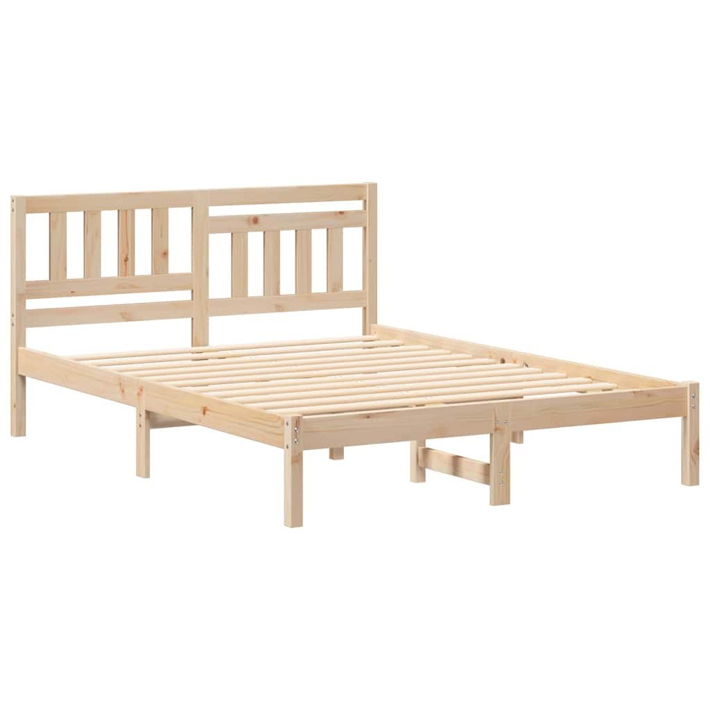 Ramka łóżka Brązowy 140 x 190 cm Lite drewno sosnowe