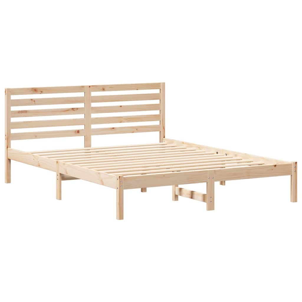 Ramka łóżka Brązowy 140 x 200 cm Lite drewno sosnowe Lumarko!