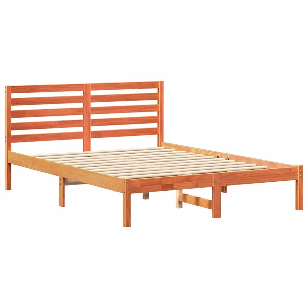 Ramka łóżka Woskowy brąz 120 x 190 cm Lite drewno sosnowe Lumarko!