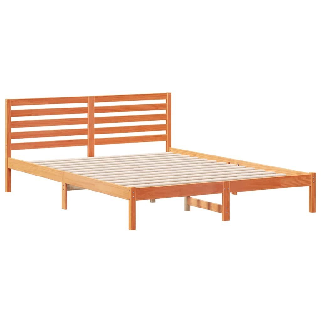 Ramka łóżka Woskowy brąz 160 x 210 cm Lite drewno sosnowe Lumarko!