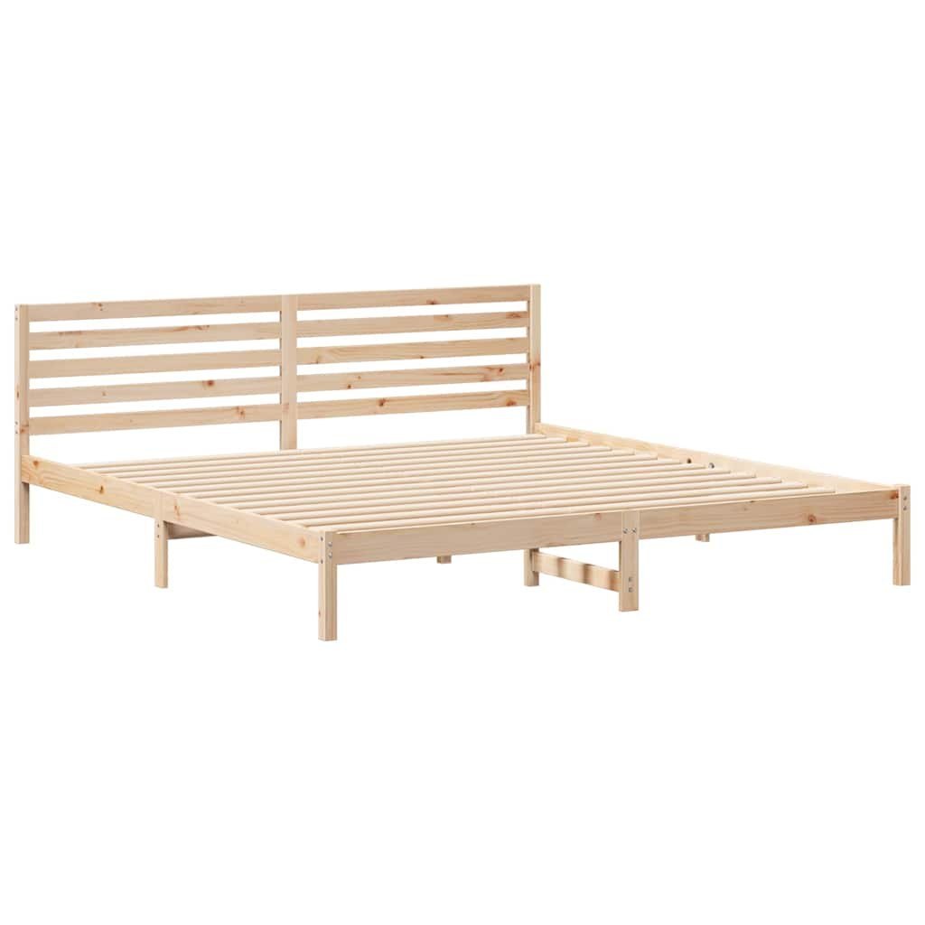 Ramka łóżka Brązowy 200 x 210 cm Lite drewno sosnowe Lumarko!