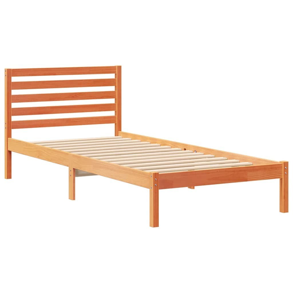 Ramka łóżka Woskowy brąz 80 x 220 cm Lite drewno sosnowe Lumarko!